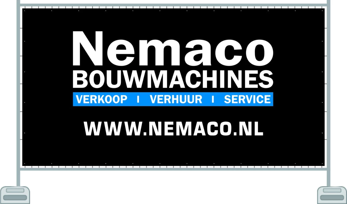 10x Bouwhekdoek voorzien van logo / afbeelding