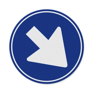 Verkeersbord D02ro - Ø 60 cm / Rijrichting
