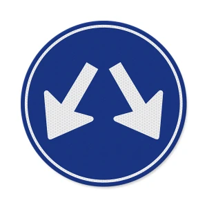 Verkeersbord D03 -  Ø 80 cm / Keuze rijrichting