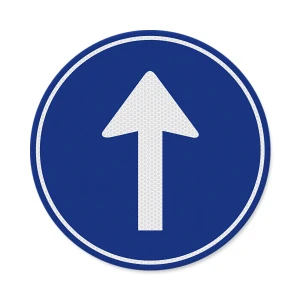 Verkeersbord D04 - Ø 60 cm / Verplichte rijrichting