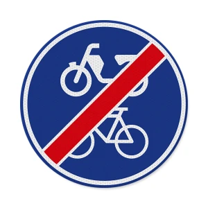Verkeersbord G12b - Einde (brom)-fietspad