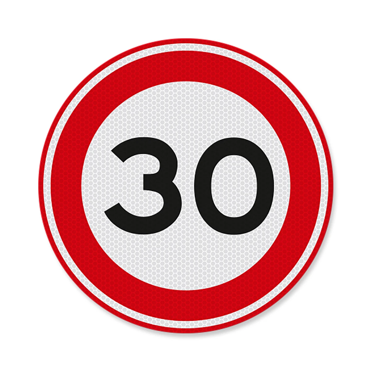 Verkeersbord A01 - 30 Ø 80 cm / Maximum snelheid 30 km