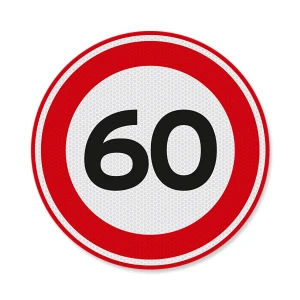 Verkeersbord A01 - Maximum snelheid 60 km