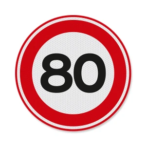 Verkeersbord A01 - 80 / Maximum snelheid 80 km