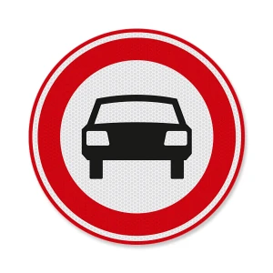 Verkeersbord C06 - 60 Ø - Verboden voor auto's
