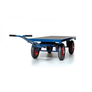 Handtrekwagen met luchtbanden en meranti bovendek 2000 x 1000 mm Frami