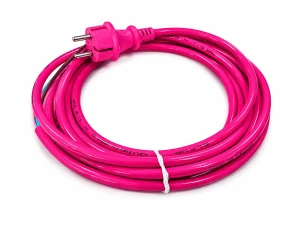 Aansluitsnoer 2 x 1.5 mm² 5 meter 230 volt roze