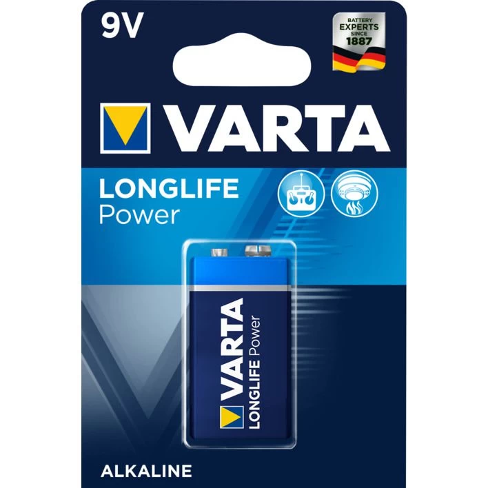 Batterij Longlife power 9 volt Block Varta