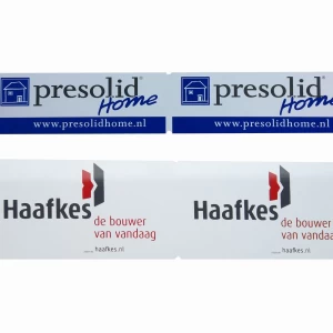 Bedrijfsnaambordje bouwhek