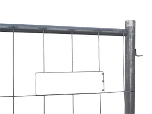 Bedrijfsnaambordje bouwhek blanco 517 x 86 x 0.7 mm
