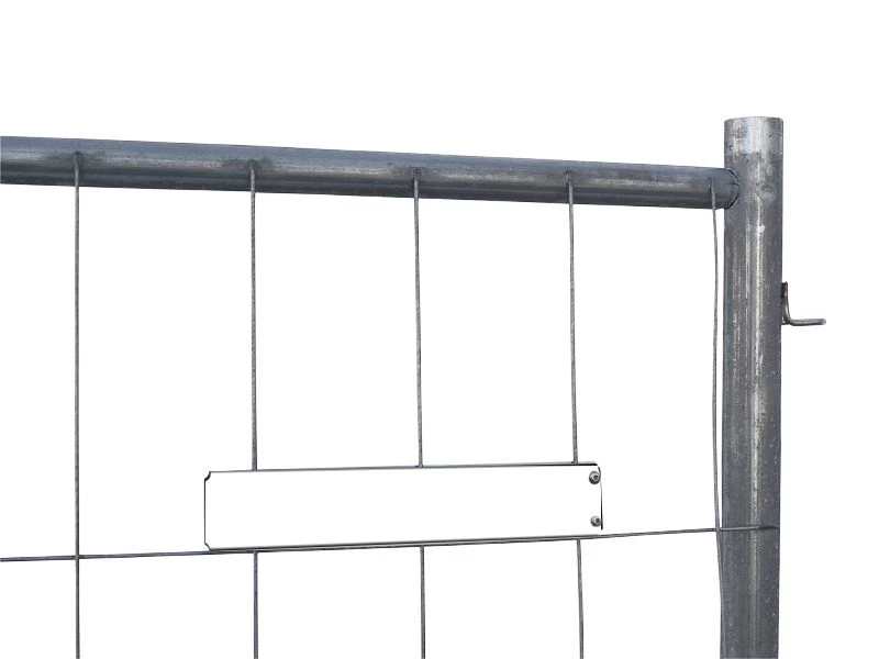 Bedrijfsnaambordje bouwhek blank 517 x 48 x 0.7 mm