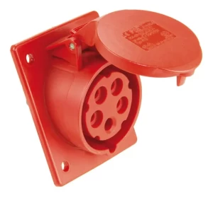 CEE inbouwcontactdoos schuin 400 volt 5P 32A Keraf