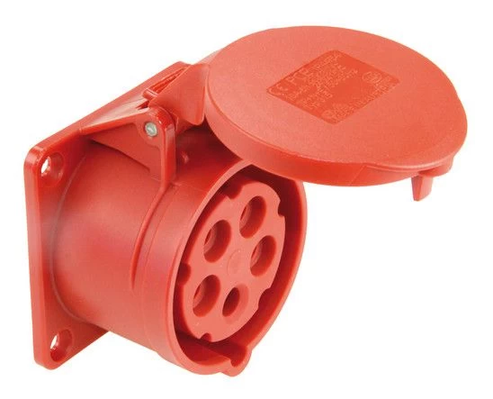 CEE inbouwcontactdoos recht 400 volt 5P 32A Keraf
