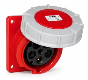 CEE inbouwcontactdoos schuin 400 volt 5P 63A Keraf