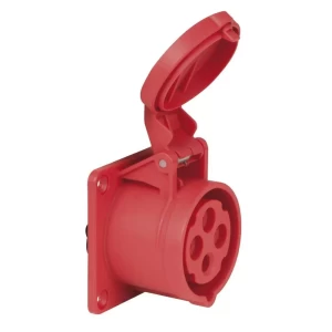 CEE inbouwcontactdoos recht 400 volt 4P 32A Keraf