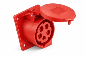 CEE inbouwcontactdoos schuin 400 volt 5P 32A Keraf