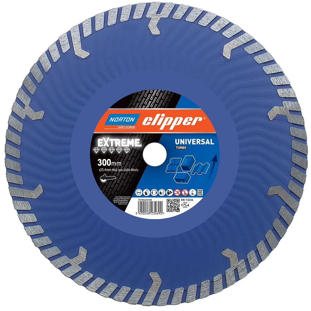 Diamantzaagblad Norton Clipper Extreme Universeel 300 x 25,4 mm