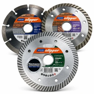 Diamantzaagblad Norton Clipper triple pack 125 x 22,23 mm
