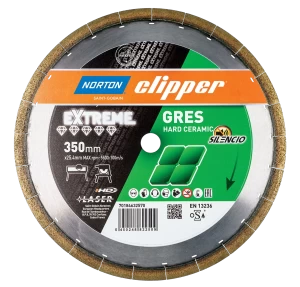 Norton Clipper Extreme Gres Silencio diamantzaagblad keramiek 350 x 25,4 mm