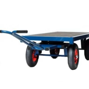Handtrekwagen met luchtbanden en stalen bovendek 2000 x 1000 mm Frami