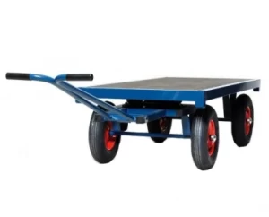 Handtrekwagen met massieve wielen en meranti bovendek 2000 x 1000 mm Frami