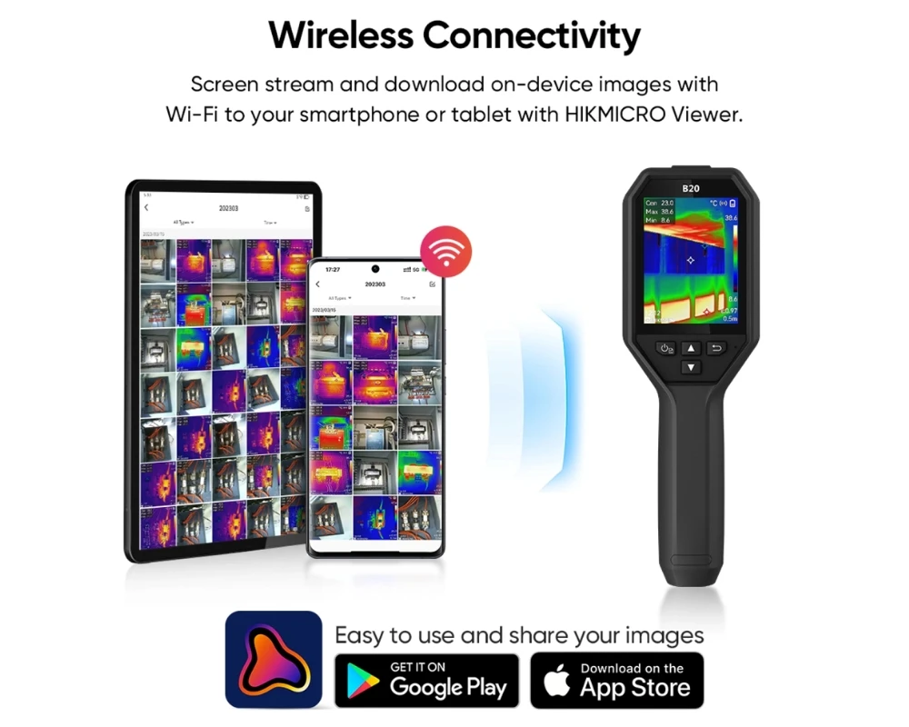 Hikmicro B20 warmtebeeldcamera met WiFi & App