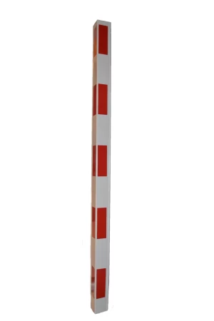 Hoekprofiel rood/wit geblokt 193,5cm