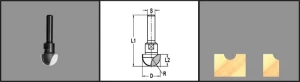 HW Holprofielfrees R=8 mm