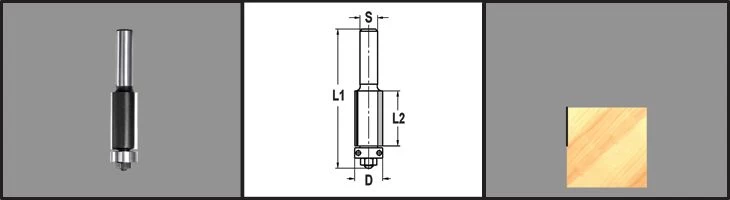 HW Kantenfrees met lager 12,7 X 25 mm
