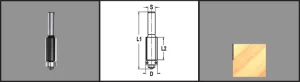 HW Kantenfrees met lager 12,7 X 25 mm