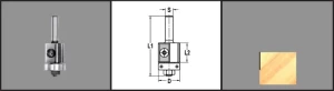 HW Keermeskantenfrees 19x30mm met lager