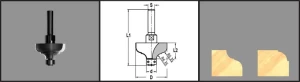 HW Multiprofielfrees R=6,3 met lager 12mm