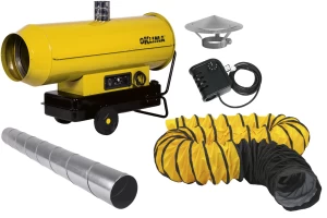 Oklima SE 300 heteluchtkanon indirect gestookt complete set