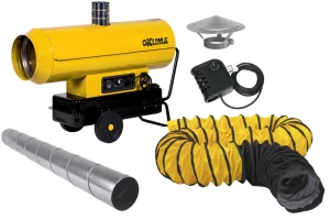 Oklima SE 200 heteluchtkanon indirect gestookt complete set