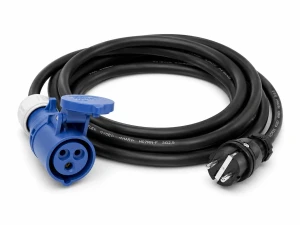 Koppelsnoer 5 mtr blauw contra euro 3 x 2,5 mm
