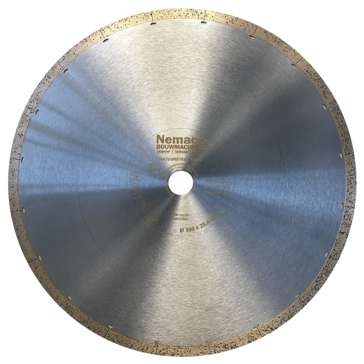 Nemaco diamantzaagblad natuursteen hard 350 x 25,4 mm