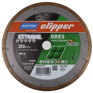 Norton Clipper Extreme Gres Silencio diamantzaagblad keramiek 250 x 25,4 mm