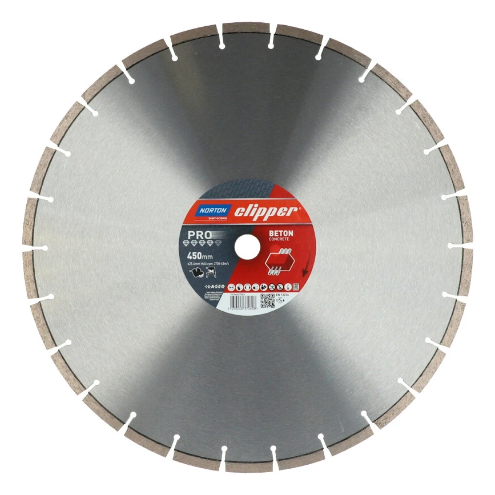 Norton Clipper Pro Beton diamantzaagblad 450 x 25,4 mm