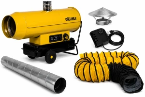Oklima SE 300 heteluchtkanon indirect gestookt complete set