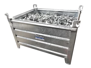 Opslagbak + 250 x nieuwe draaikoppeling