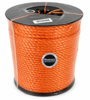 Polypropyleen touw geslagen 8mm oranje 220 meter