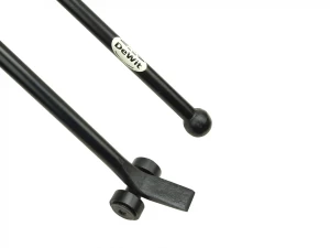 Rolkoevoet met knop 1500 x 30 mm