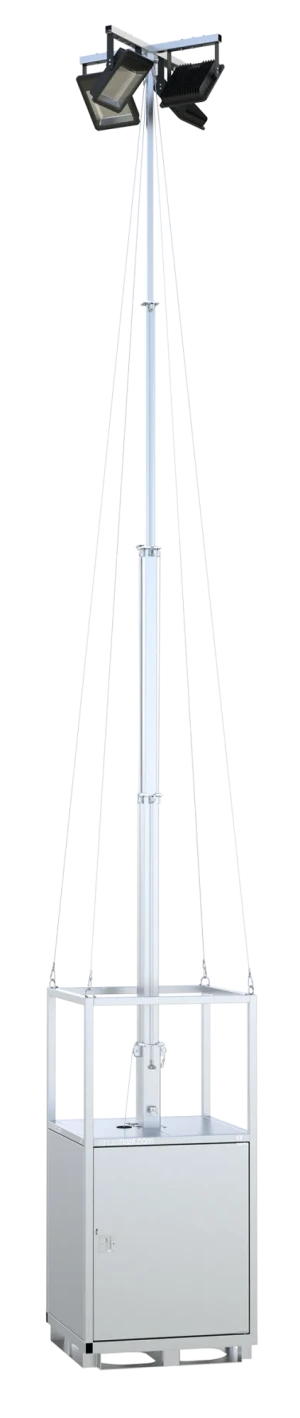 Met 4x 200W LED lampen