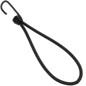 Spanner met haak 25cm elastiek zwart spinhaak