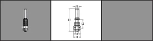 Spindel 6,35mm met geleide lager 15,9mm