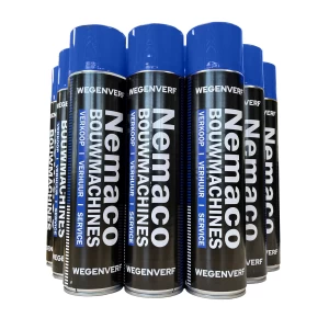 Doos wegenverf blauw 600 ml 12 spuitbussen