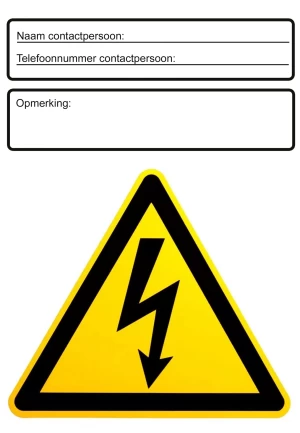 Sticker bouwmeterkast
