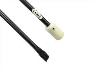 Stootijzer 1400 x 28 mm rond met nylon dop 60 mm