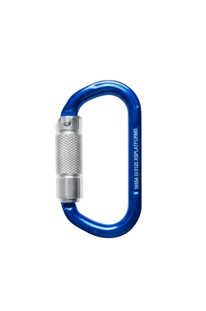 Veiligheidshaak blauw aluminium 14 mm 16554