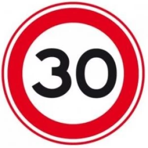 Verkeersbord A01 - 30 Ø 80 cm / Maximum snelheid 30 km